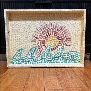 Mosaic Sun and Waves Tray